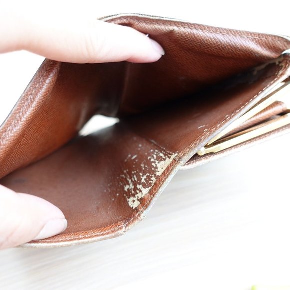 Vintage Louis Vuitton Wallet Leather Monogram Logo Bifold Portefeuille Viennois - Picture 11 of 16